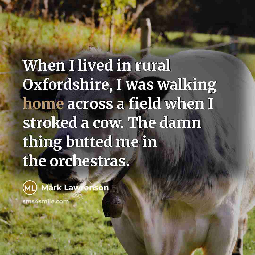 “When I lived in rural Oxfordshire, I was walking home…” quote by Mark Lawrenson