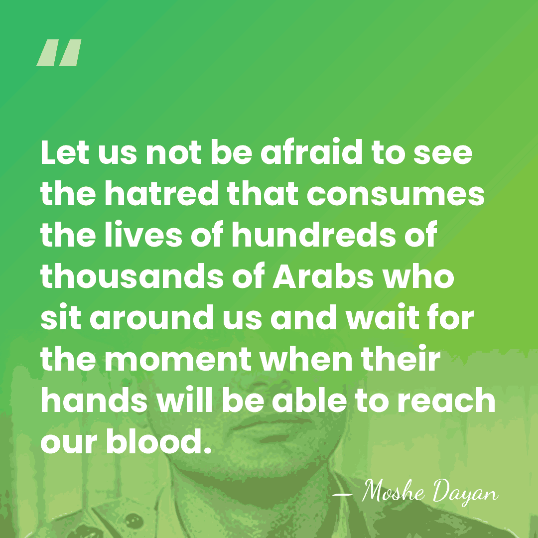 Let us not be afraid to see the hatred that consumes the&hellip; - Moshe Dayan