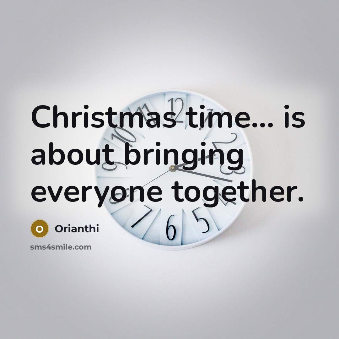 “Christmas time... is about bringing everyone together.” quote by Orianthi