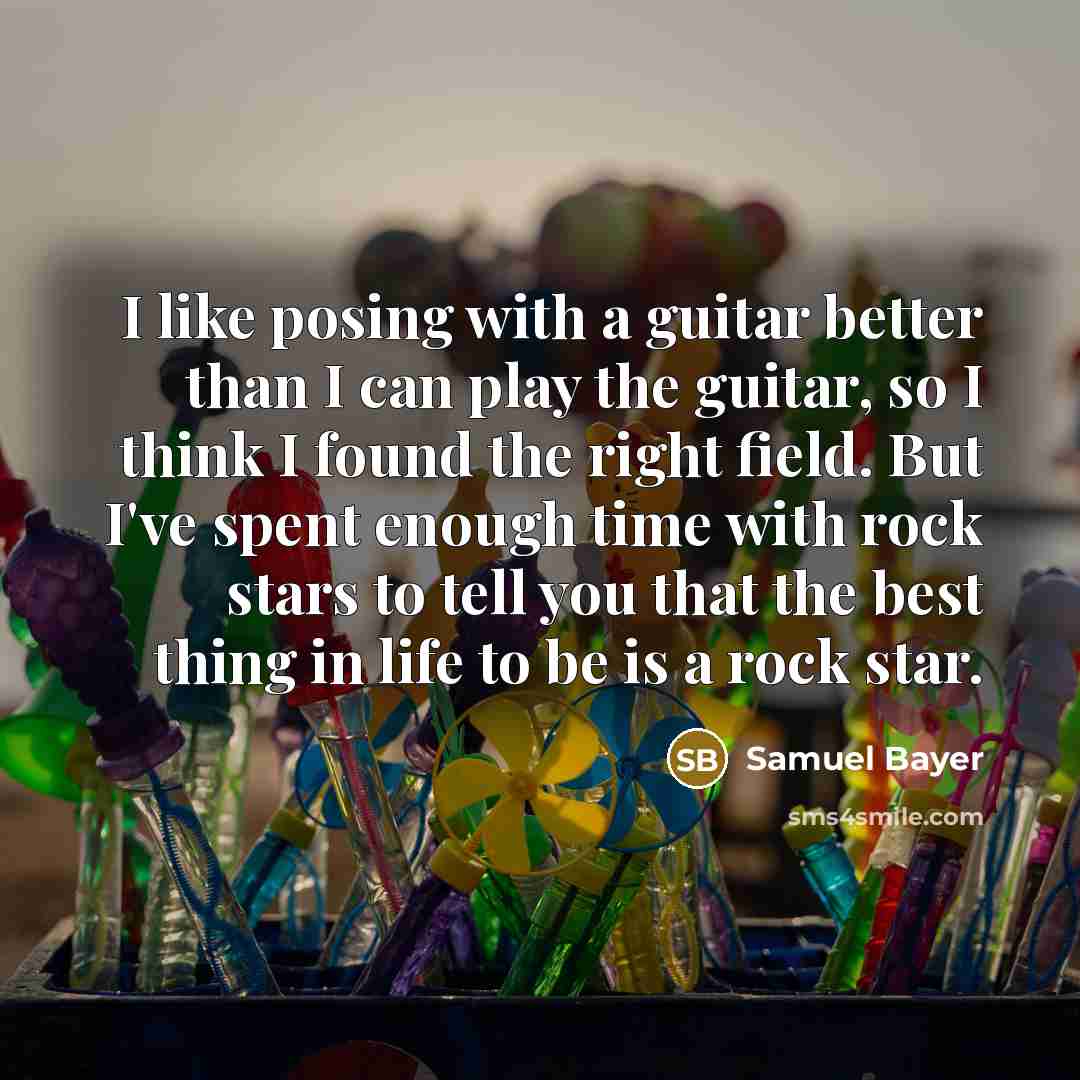 “I like posing with a guitar better than I can…” quote by Samuel Bayer