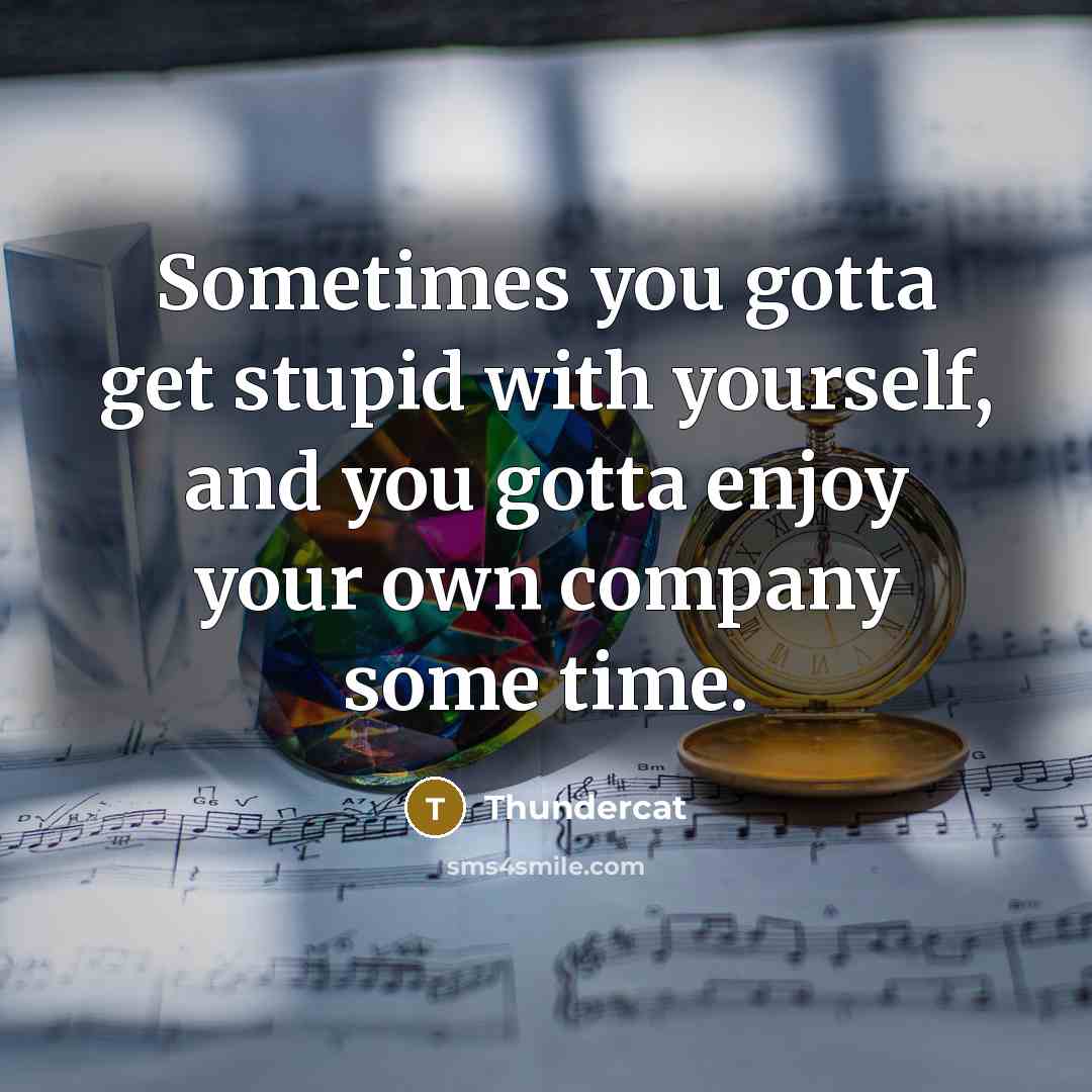 “Sometimes you gotta get stupid with yourself, and you gotta…” quote by Thundercat