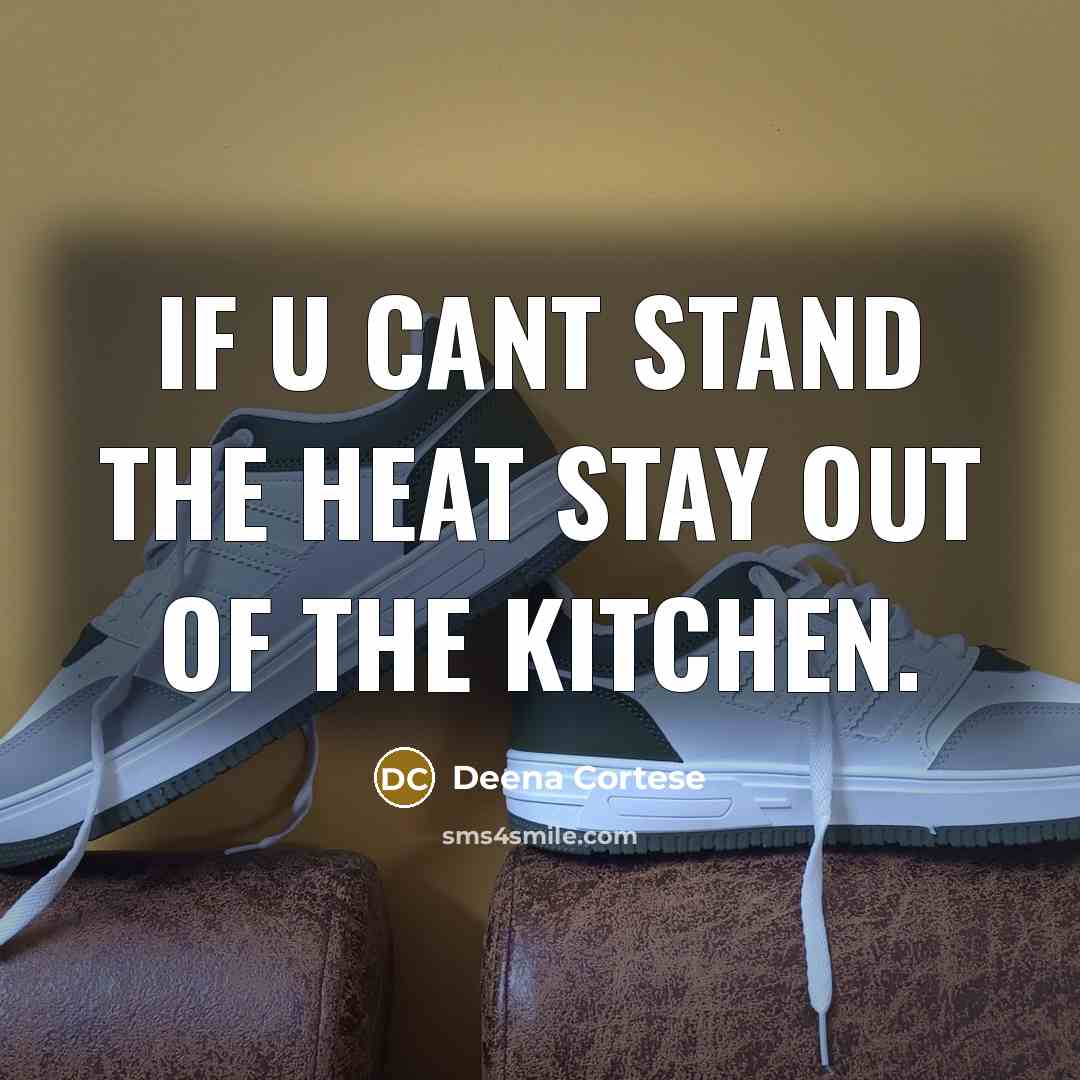 “If u cant stand the heat stay out of the…” quote by Deena Cortese