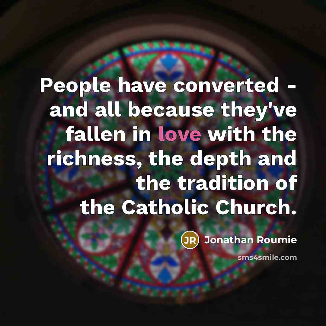 “People have converted - and all because they've fallen in…” quote by Jonathan Roumie