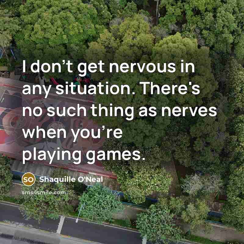 “I don't get nervous in any situation. There's no such…” quote by Shaquille O'Neal