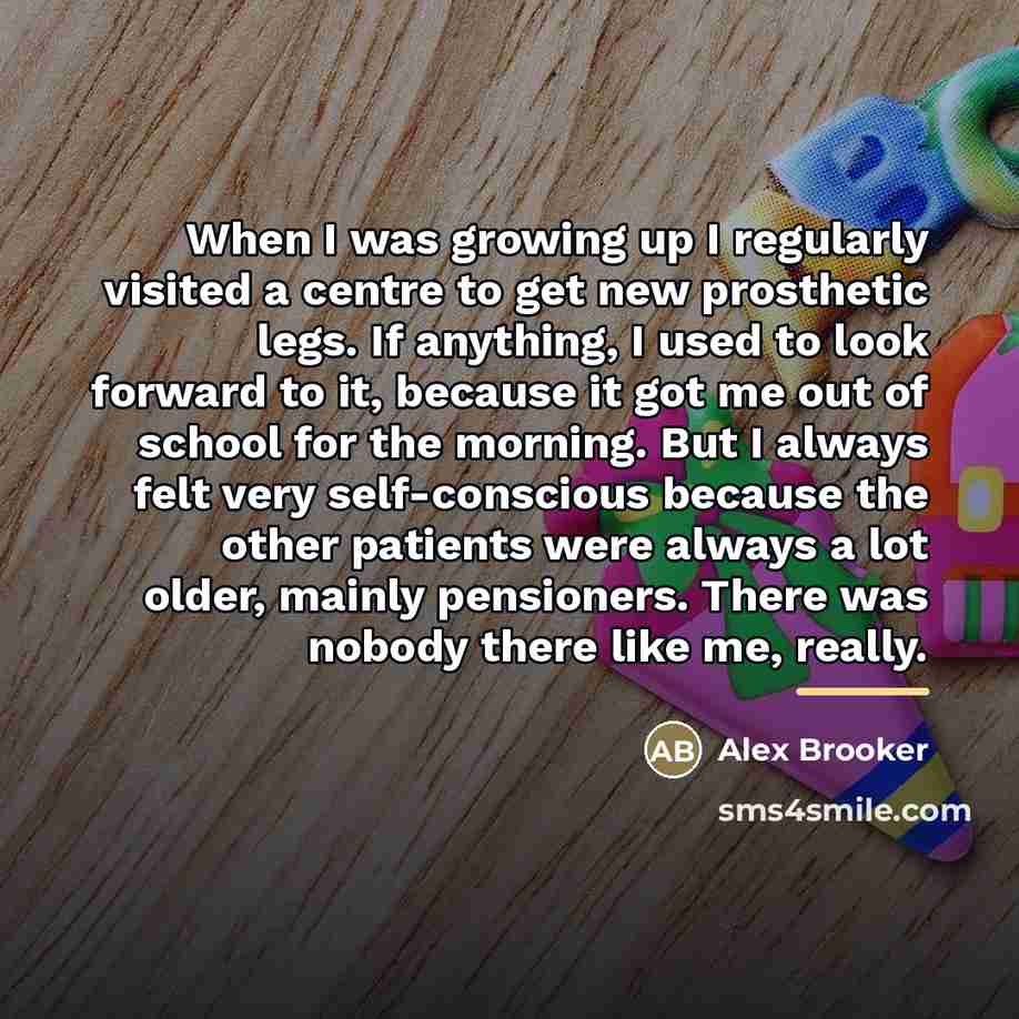 “When I was growing up I regularly visited a centre…” quote by Alex Brooker