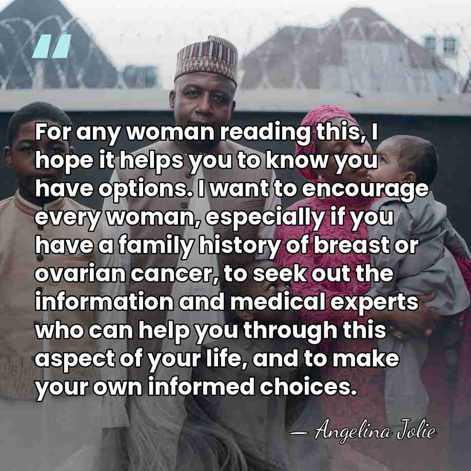 For any woman reading this, I hope it helps you to know&hellip; - Angelina Jolie