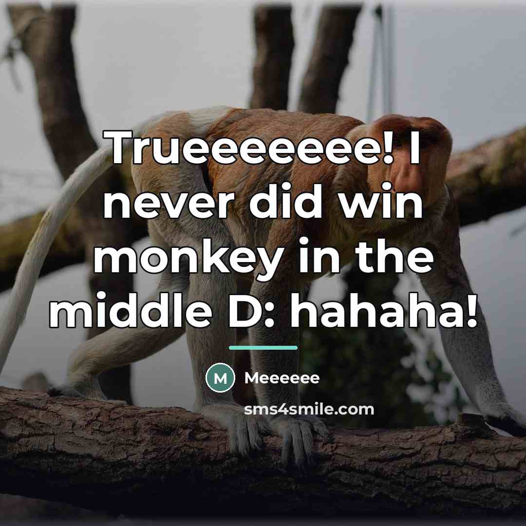 “Trueeeeeee! I never did win monkey in the middle D:…” quote by Meeeeee
