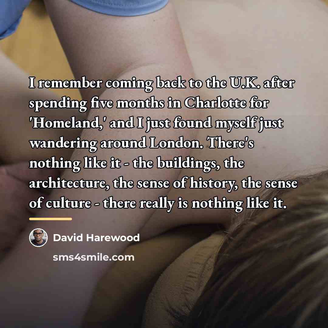 “I remember coming back to the U.K. after spending five…” quote by David Harewood