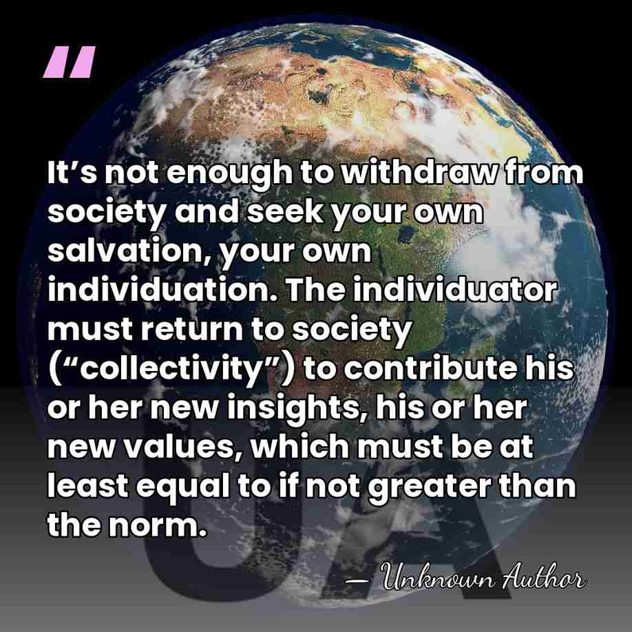 It’s not enough to withdraw from society and seek your own salvation,&hellip; - Gary Valentine Lachman