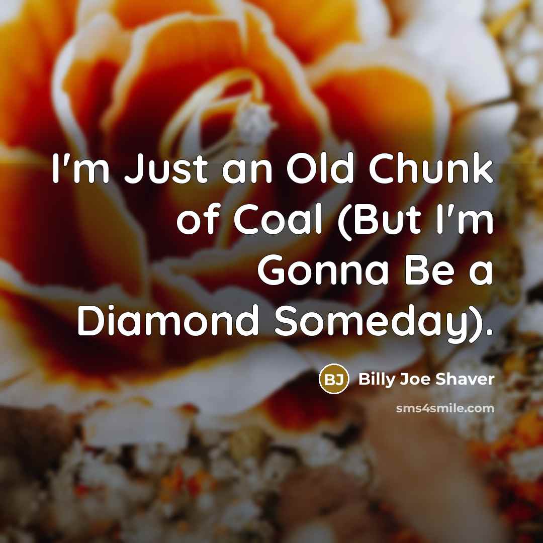 “I'm Just an Old Chunk of Coal (But I'm Gonna…” quote by Billy Joe Shaver