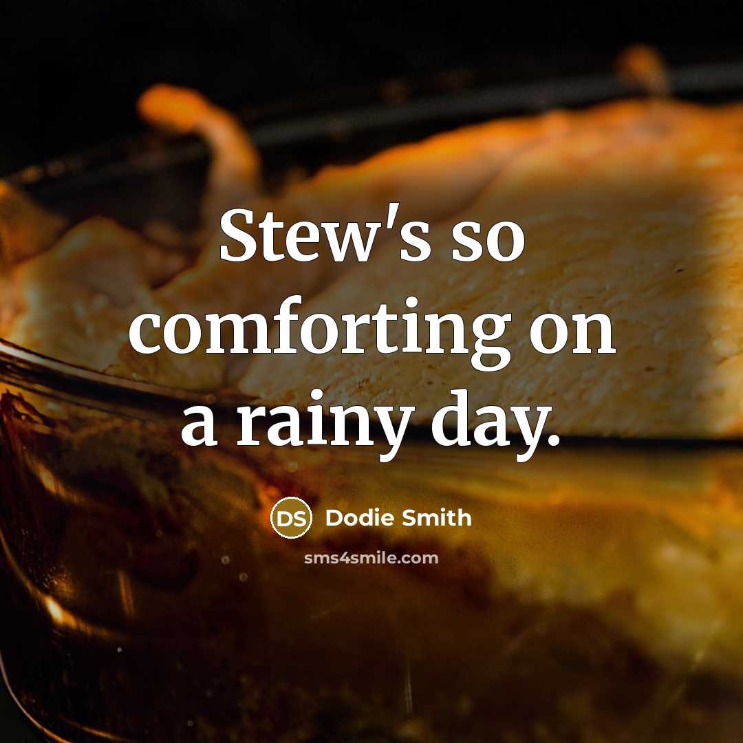 “Stew's so comforting on a rainy day.…” quote by Dodie Smith