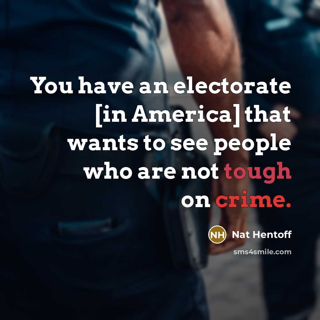 “You have an electorate [in America] that wants to see…” quote by Nat Hentoff