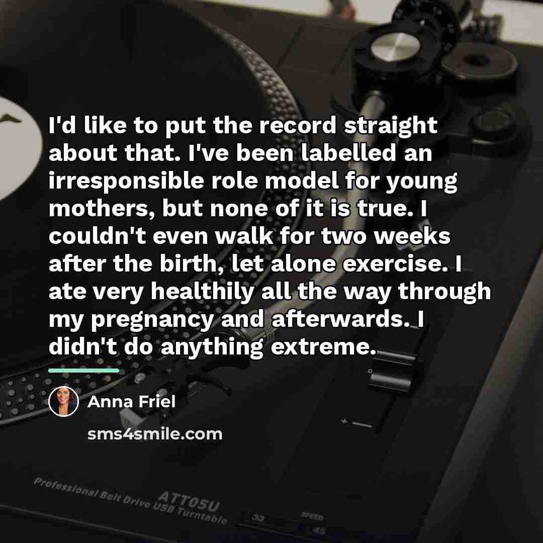 “I'd like to put the record straight about that. I've…” quote by Anna Friel