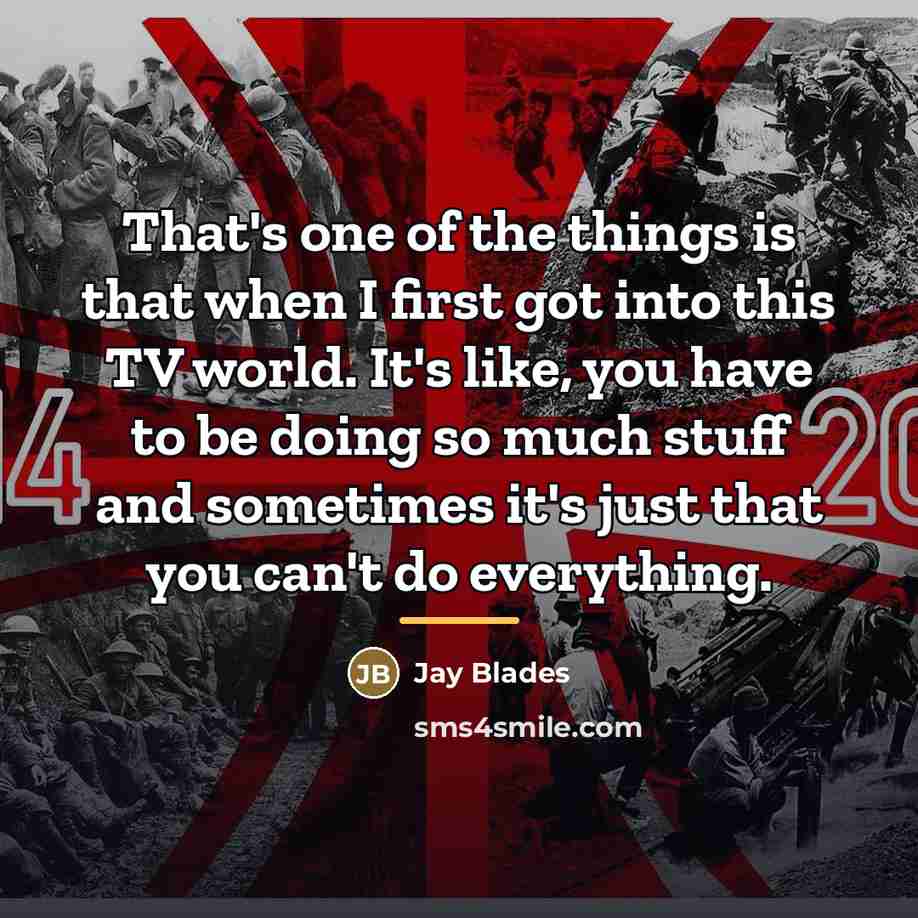 “That's one of the things is that when I first…” quote by Jay Blades