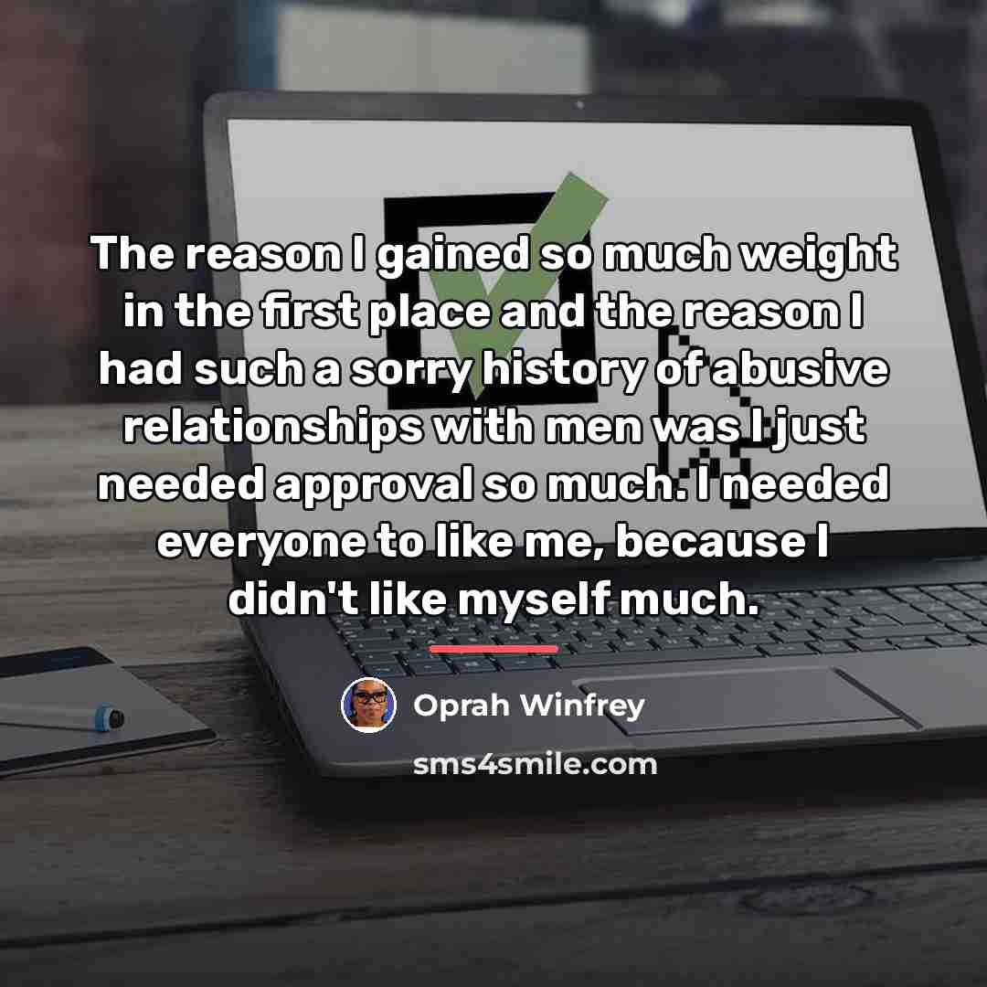 “The reason I gained so much weight in the first…” quote by Oprah Winfrey