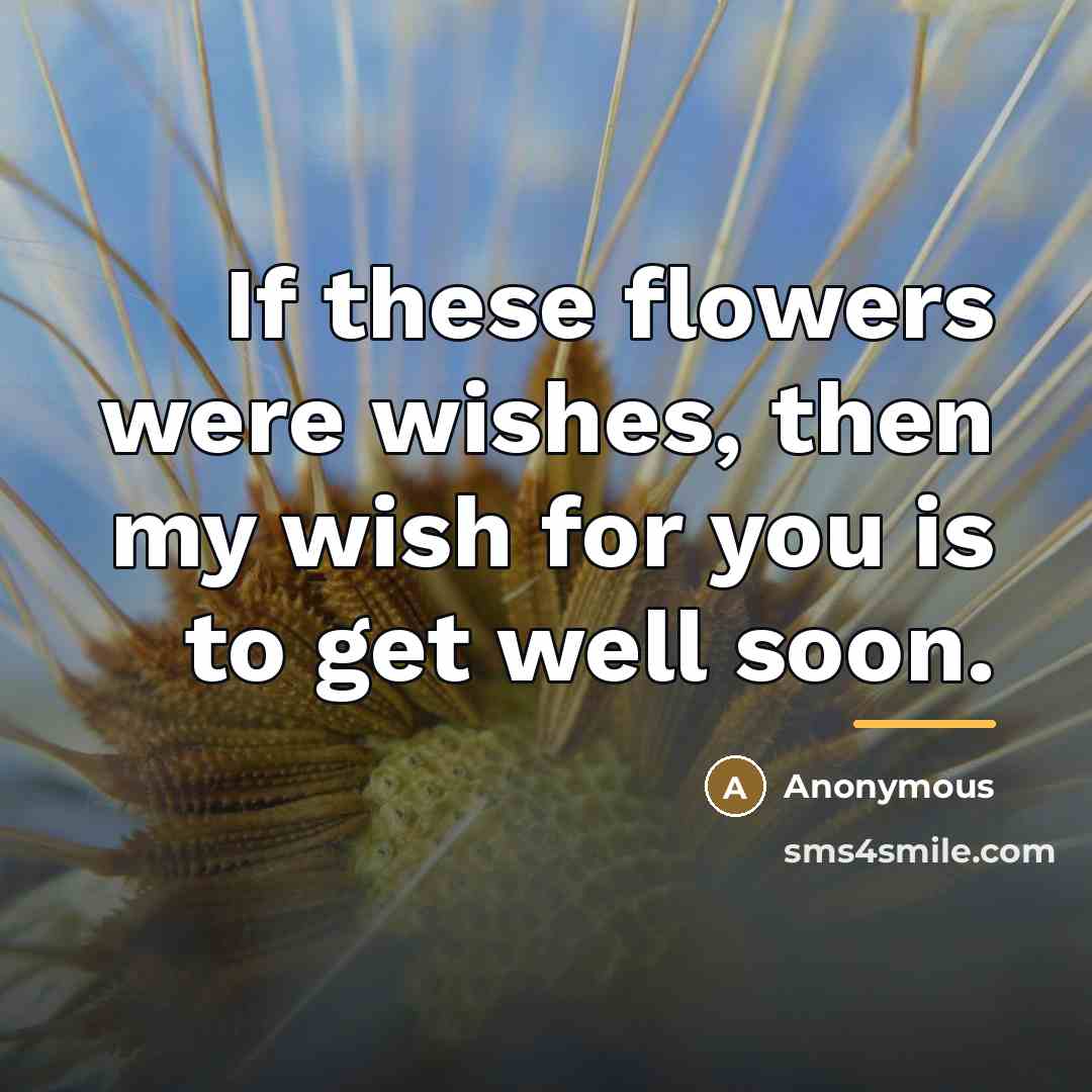 “If these flowers were wishes, then my wish for you…” quote by Anonymous