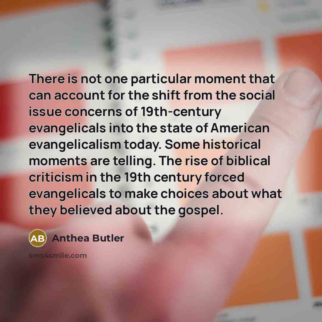 “There is not one particular moment that can account for…” quote by Anthea Butler