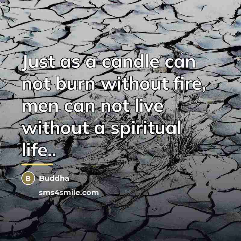 “Just as a candle can not burn without fire, men…” quote by Buddha