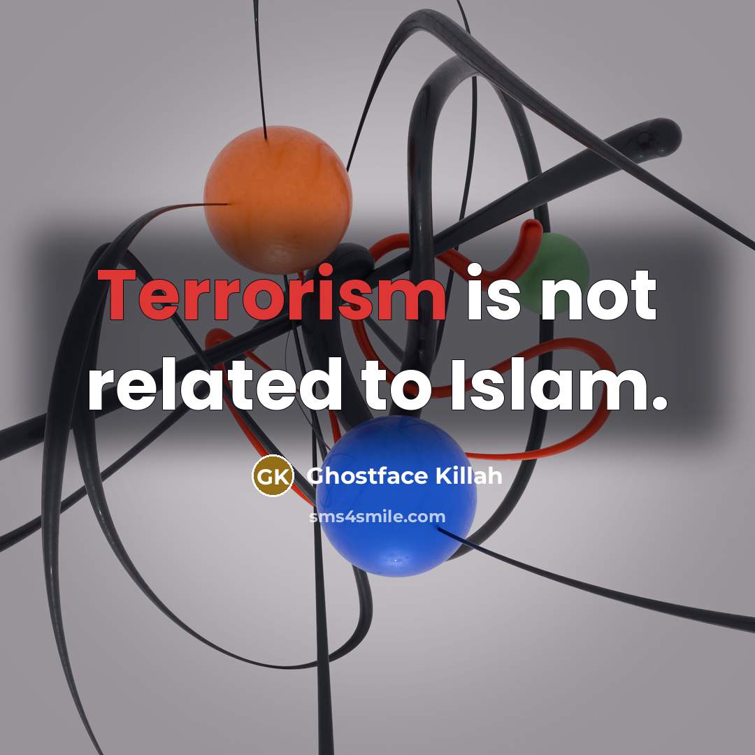 “Terrorism is not related to Islam.…” quote by Ghostface Killah