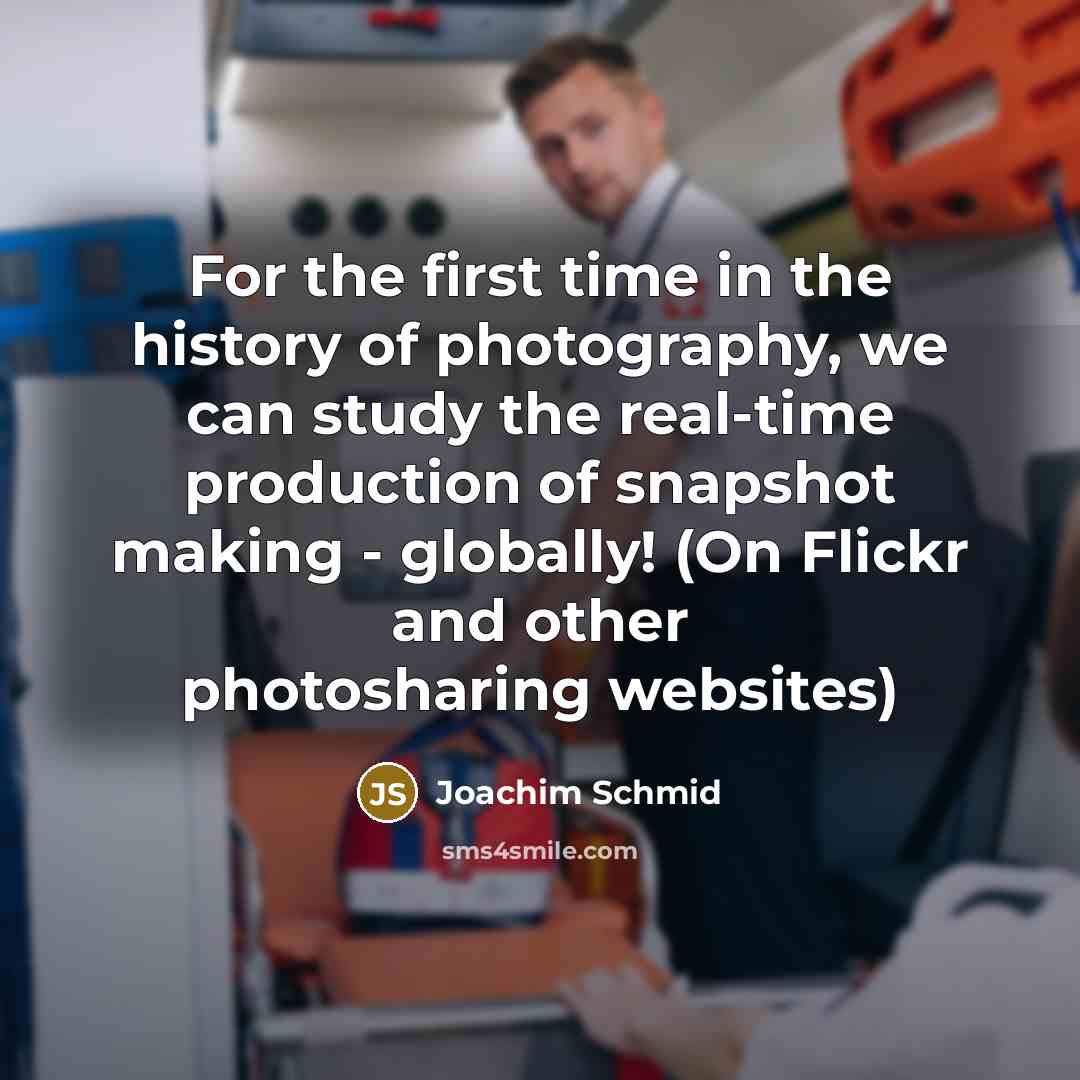 “For the first time in the history of photography, we…” quote by Joachim Schmid
