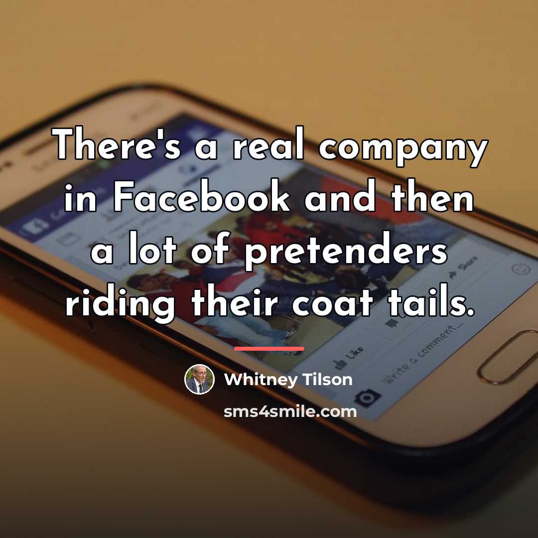 “There's a real company in Facebook and then a lot…” quote by Whitney Tilson