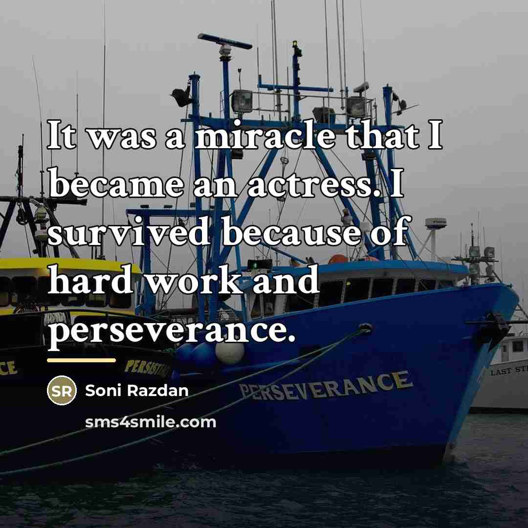 “It was a miracle that I became an actress. I…” quote by Soni Razdan
