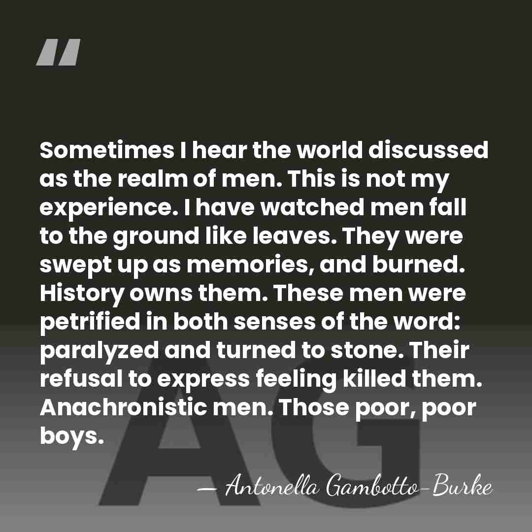 Sometimes I hear the world discussed as the realm of men. This&hellip; - Antonella Gambotto-Burke