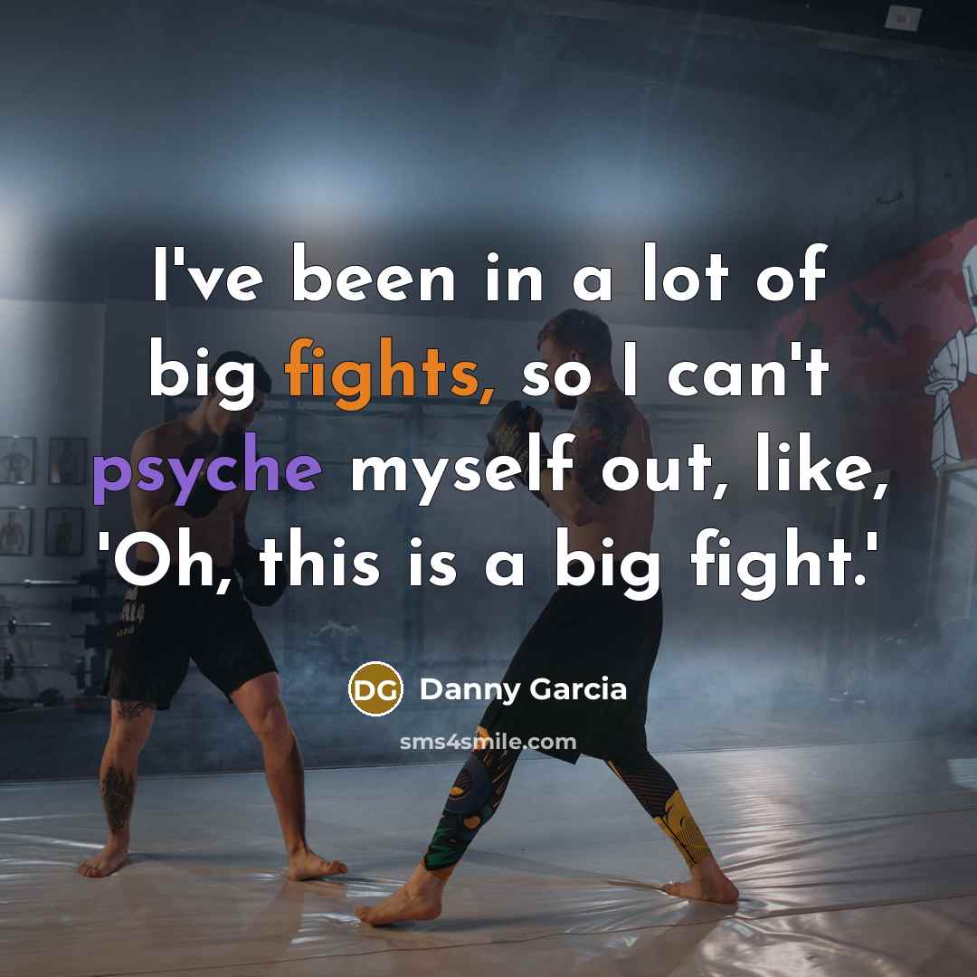 “I've been in a lot of big fights, so I…” quote by Danny Garcia