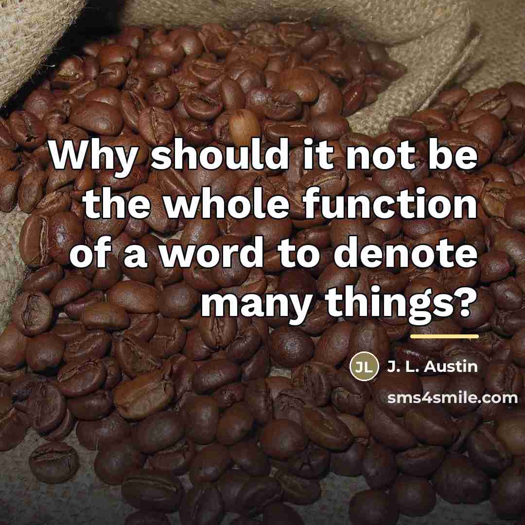 “Why should it not be the whole function of a…” quote by J. L. Austin