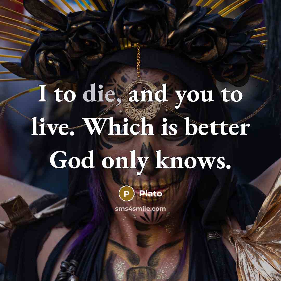 “I to die, and you to live. Which is better…” quote by Plato