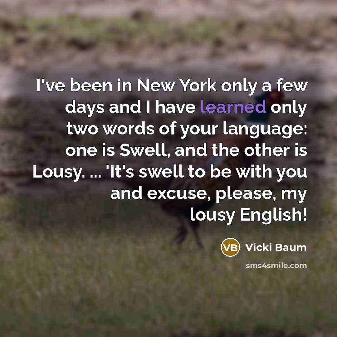“I've been in New York only a few days and…” quote by Vicki Baum