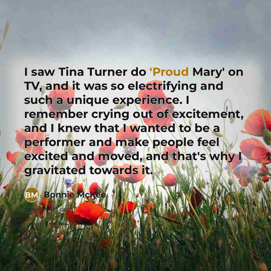“I saw Tina Turner do 'Proud Mary' on TV, and…” quote by Bonnie McKee