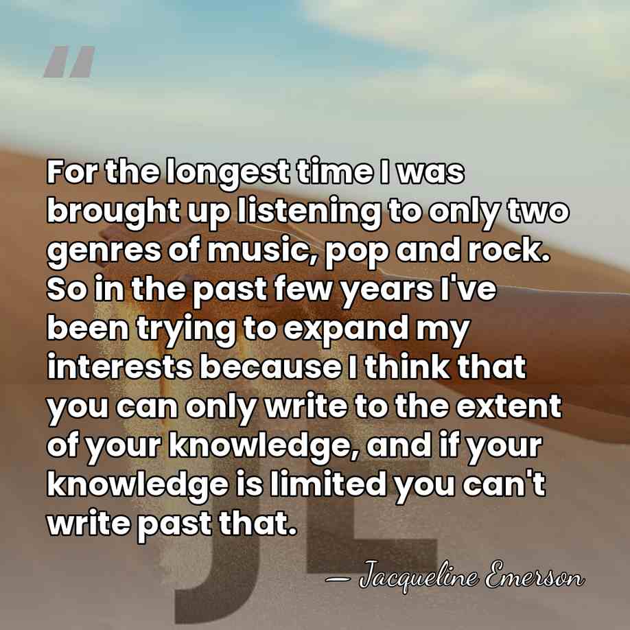 For the longest time I was brought up listening to only two&hellip; - Jacqueline Emerson
