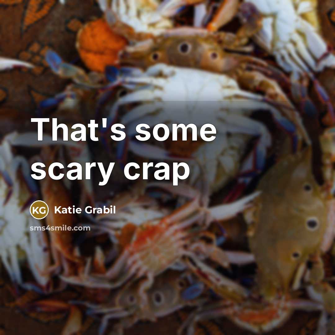 “That's some scary crap” quote by Katie Grabil
