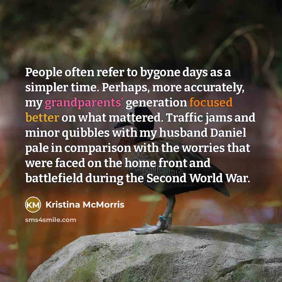 “People often refer to bygone days as a simpler time.…” quote by Kristina McMorris