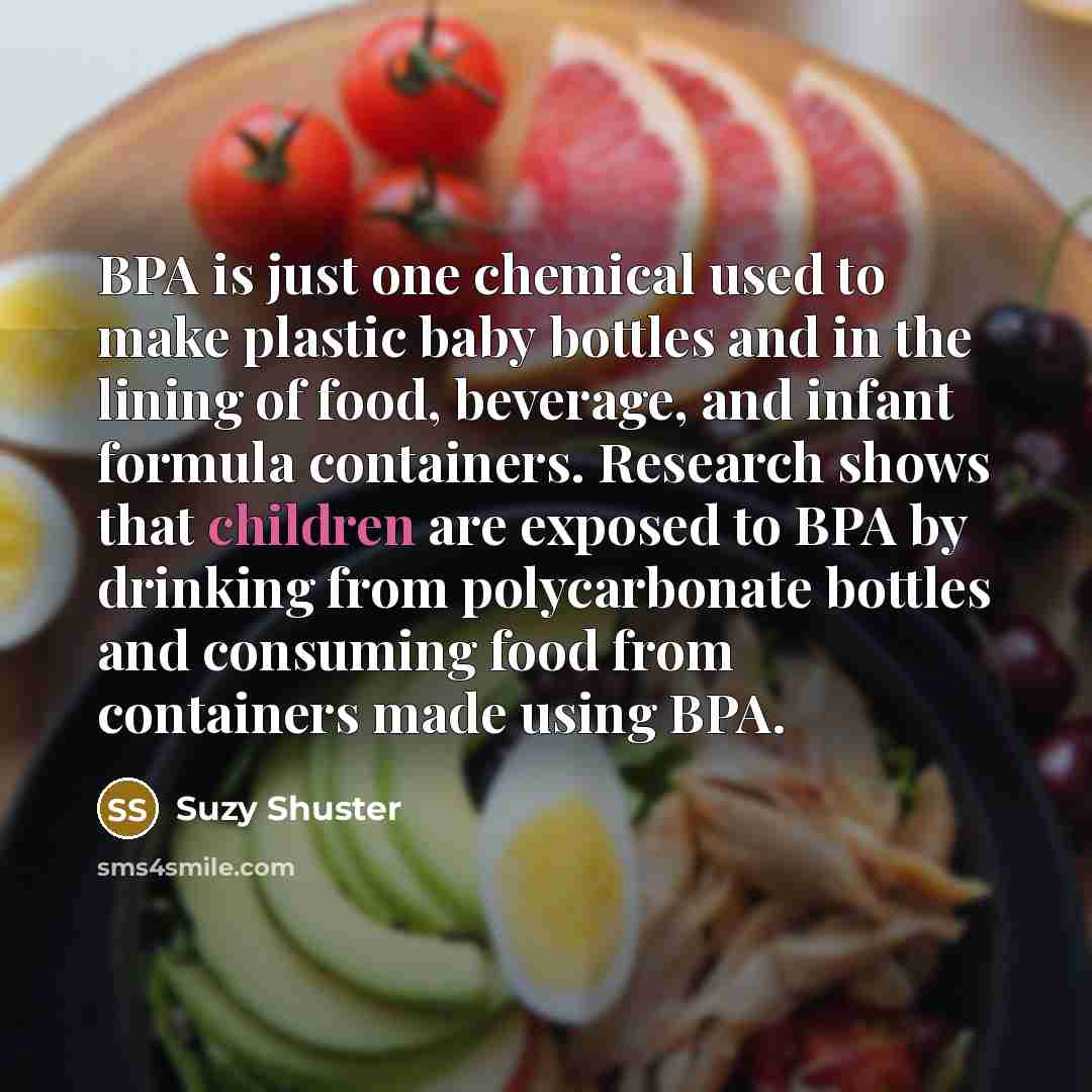 “BPA is just one chemical used to make plastic baby…” quote by Suzy Shuster