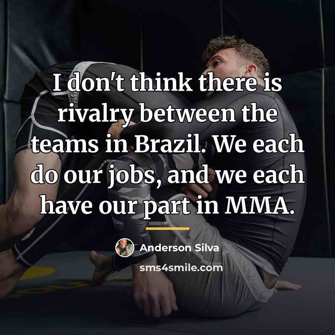 “I don't think there is rivalry between the teams in…” quote by Anderson Silva