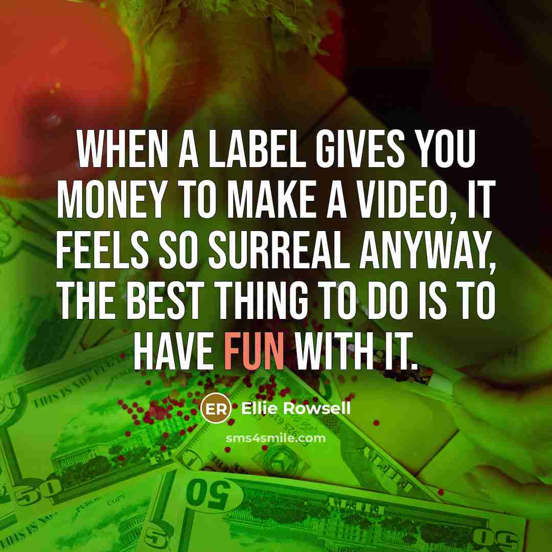 “When a label gives you money to make a video,…” quote by Ellie Rowsell