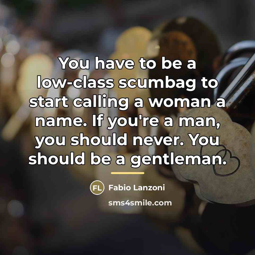 “You have to be a low-class scumbag to start calling…” quote by Fabio Lanzoni