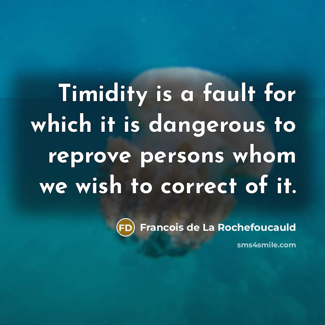 “Timidity is a fault for which it is dangerous to…” quote by Francois de La Rochefoucauld