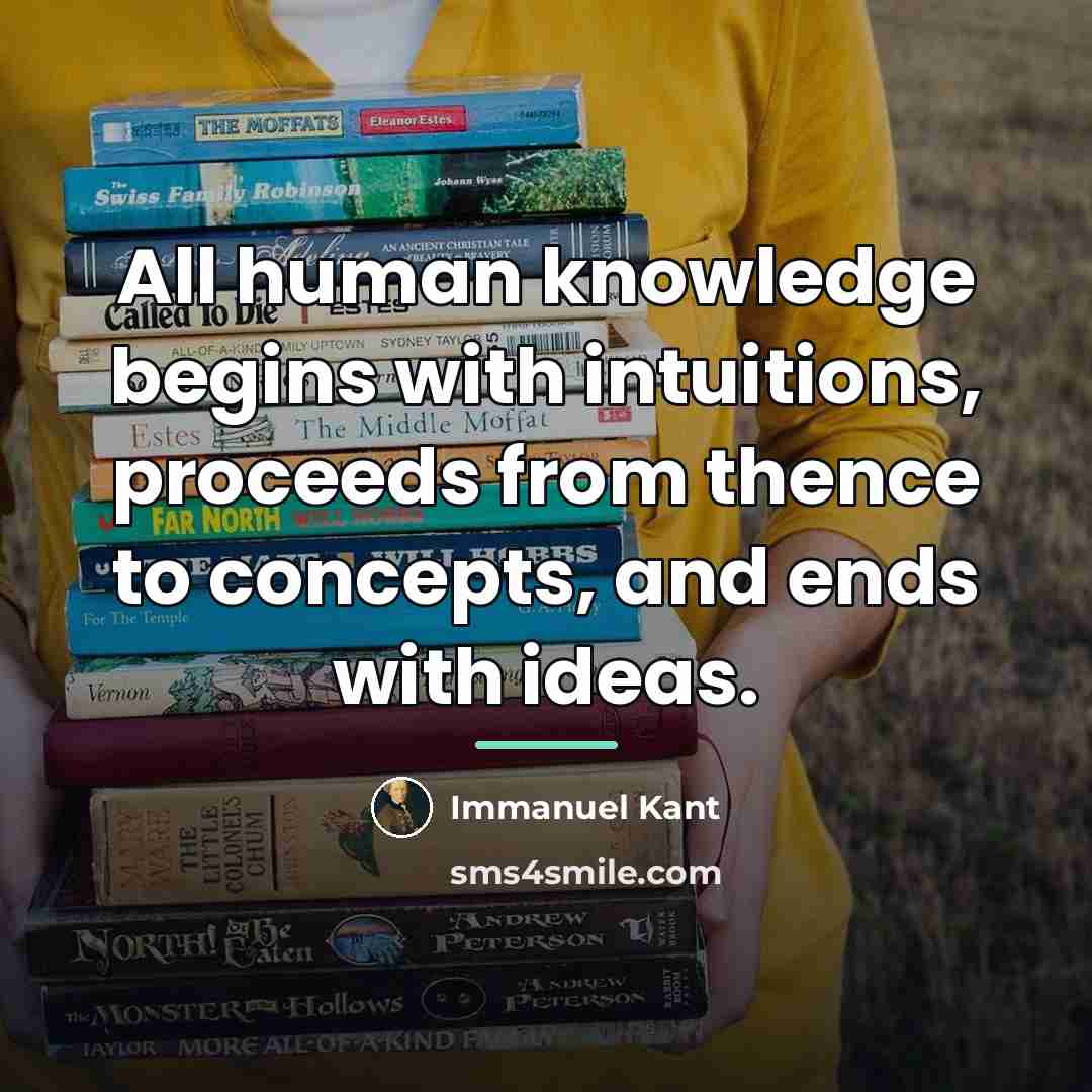 “All human knowledge begins with intuitions, proceeds from thence to…” quote by Immanuel Kant