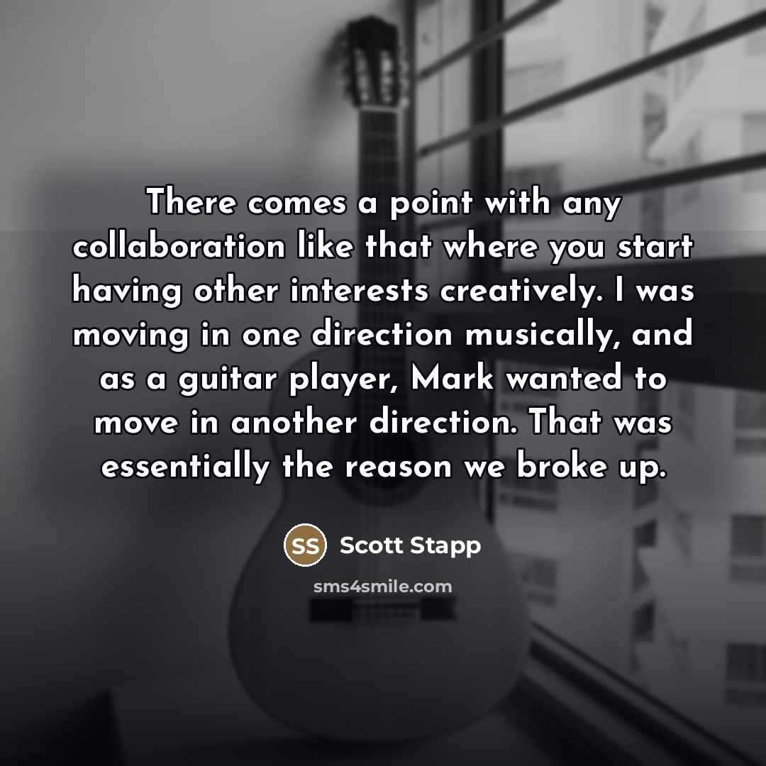 “There comes a point with any collaboration like that where…” quote by Scott Stapp
