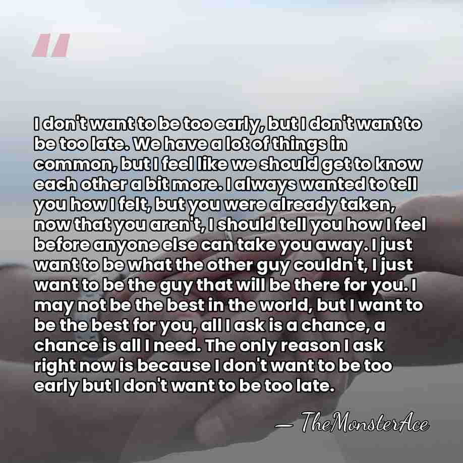 I don't want to be too early, but I don't want to&hellip; - TheMonsterAce