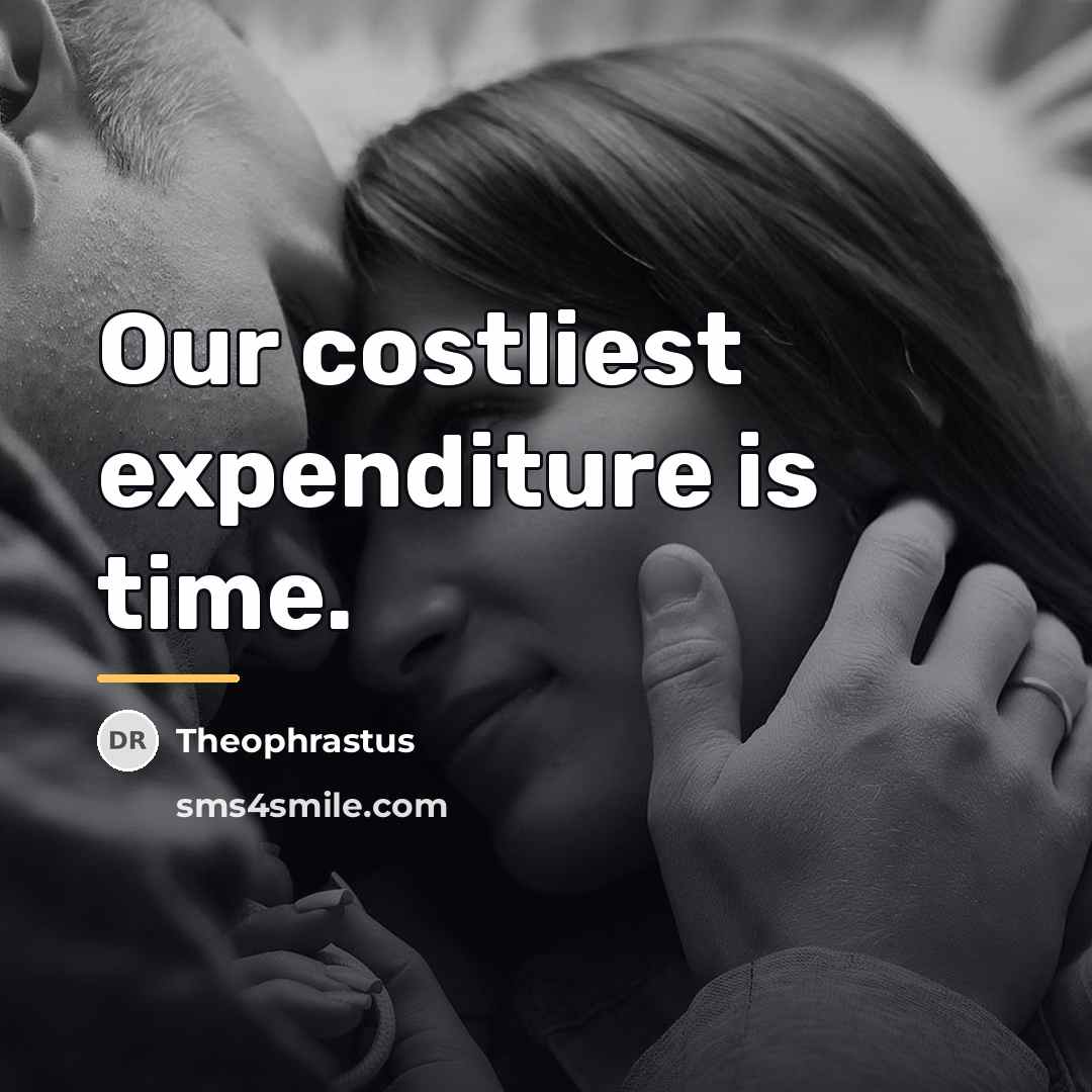“Our costliest expenditure is time.…” quote by Theophrastus
