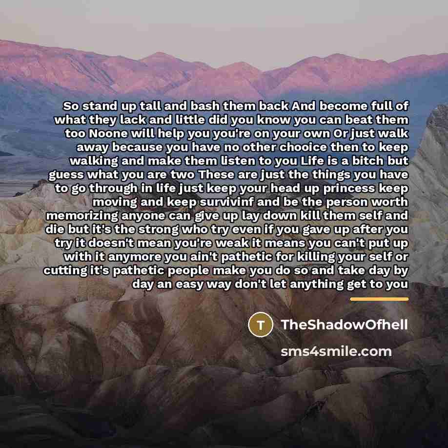 “So stand up tall and bash them back And become…” quote by TheShadowOfhell
