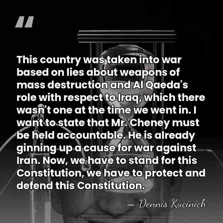 This country was taken into war based on lies about weapons of&hellip; - Dennis Kucinich