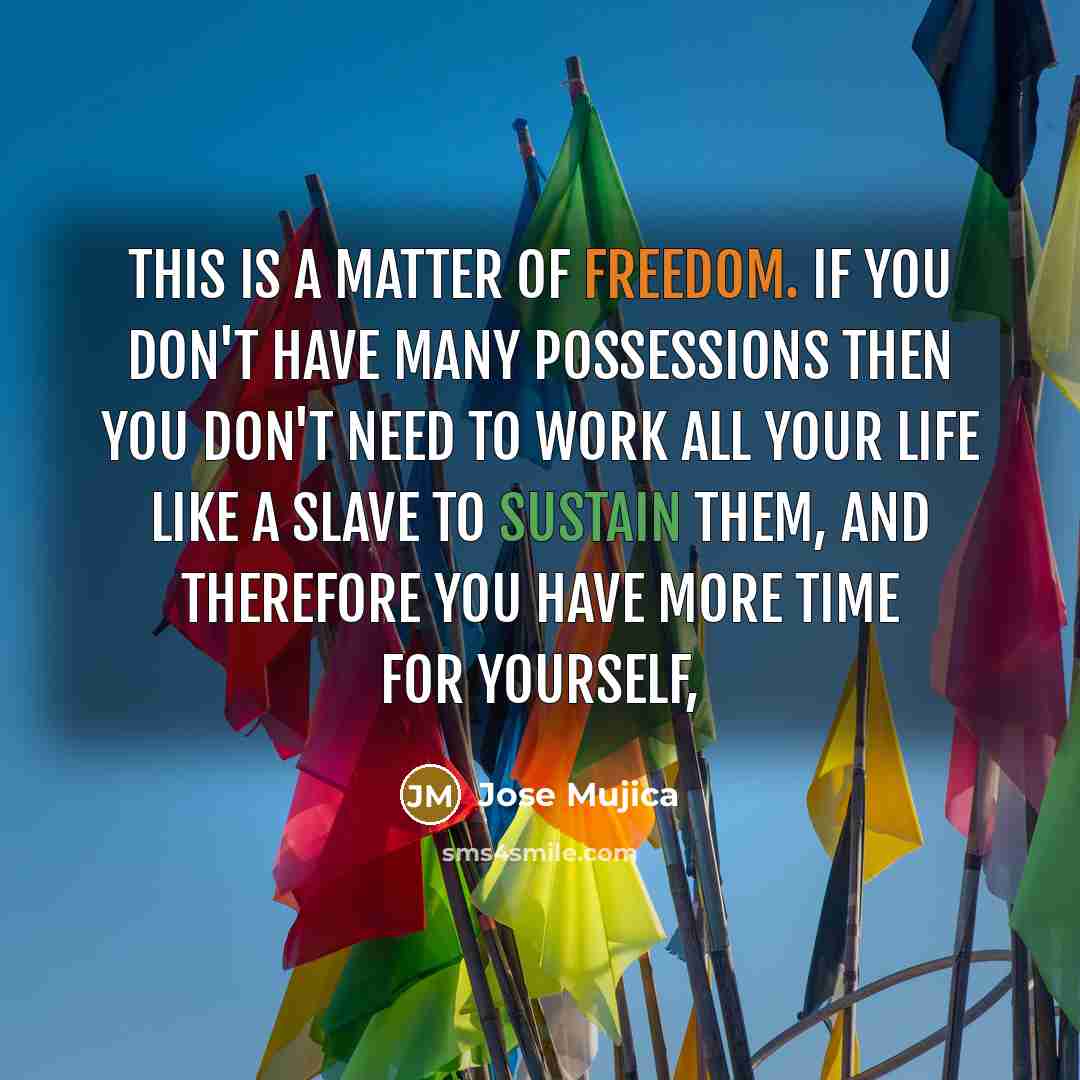 “This is a matter of freedom. If you don't have…” quote by Jose Mujica