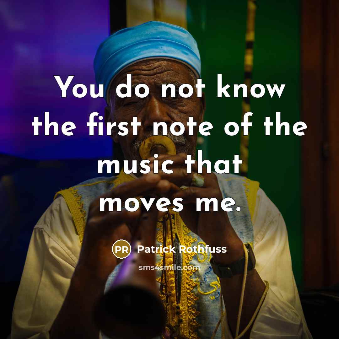 “You do not know the first note of the music…” quote by Patrick Rothfuss