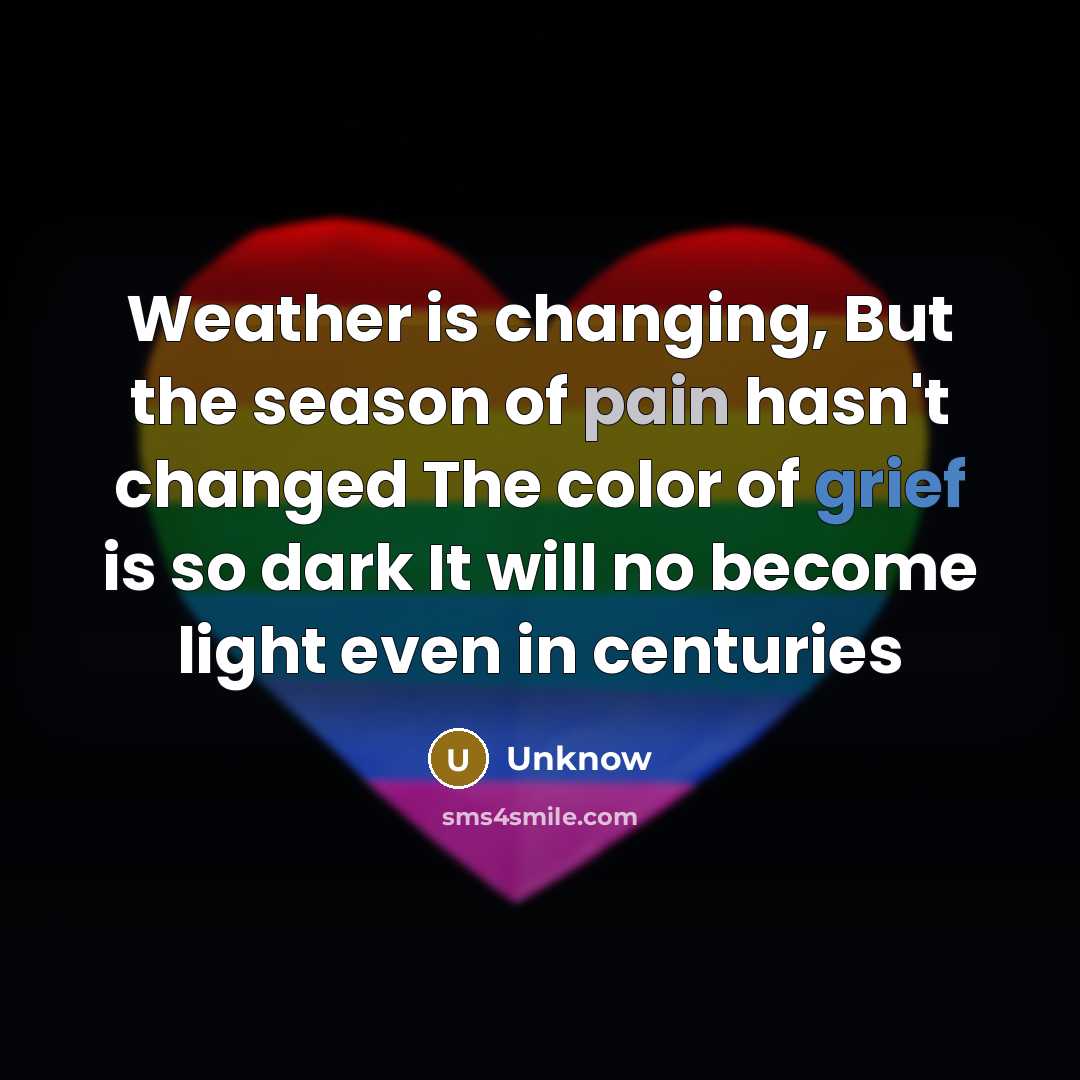 “Weather is changing, But the season of pain hasn't changed…” quote by Unknow