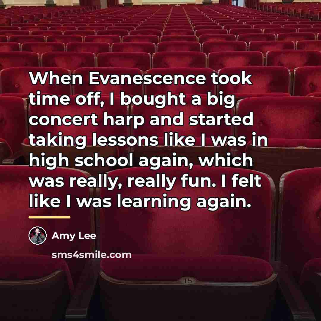 “When Evanescence took time off, I bought a big concert…” quote by Amy Lee